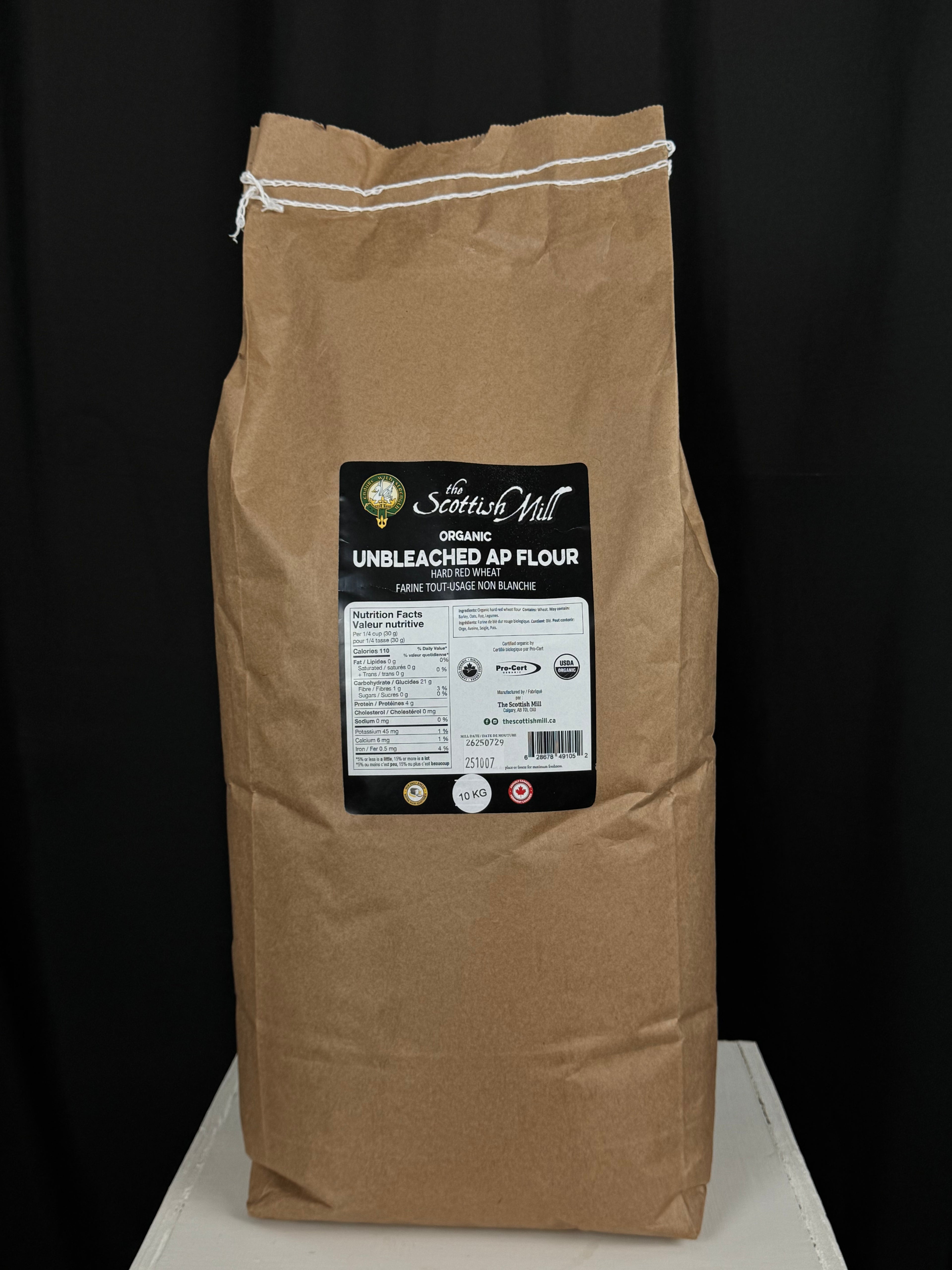 Organic Unbleached AP Flour (10kg)